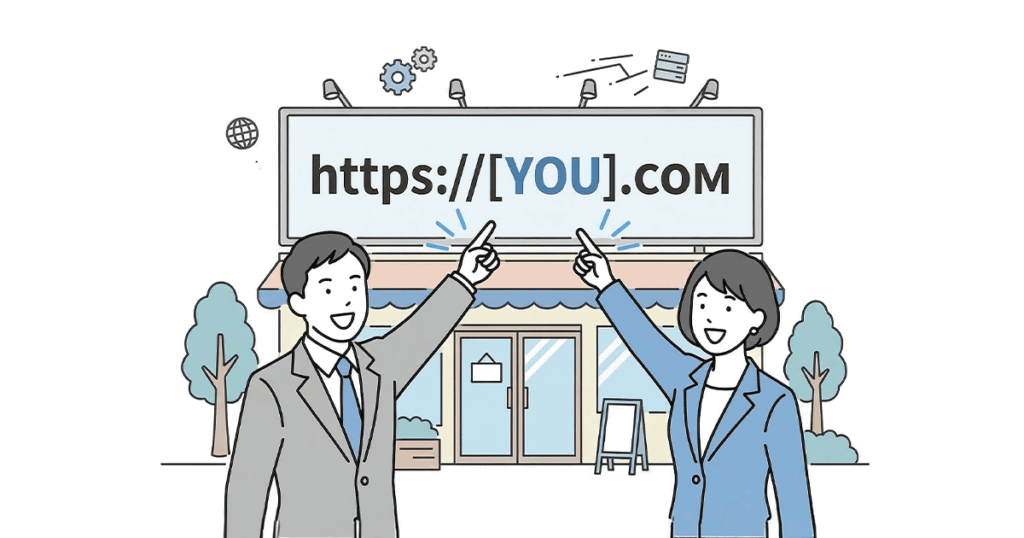 ドメインは、お店を